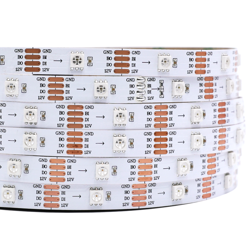 DC12V CS8812 5050SMD RGB, Breakpoint continue 150 LEDs Individually Addressable Digital Strip Lights, Waterproof Dream Color Programmable Flexible LED Ribbon Lights